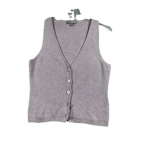 J.Crew Fitted  Button Up‎ Purple Sweater Vest Women's  Size Small